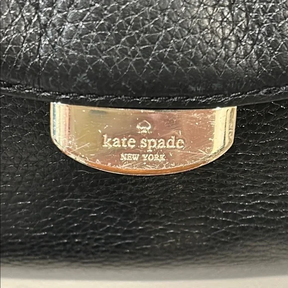 Kate Spade Black Crossbody Bag with Silver Hardware